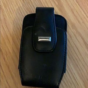 👙Original BlackBerry Black Leather Phone Case